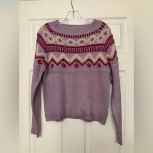 Pretty Purple and Pink Knit Sweater
